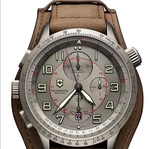 Victorinox Limited Edition Airboss 45mm titanium automatic chronograph watch.